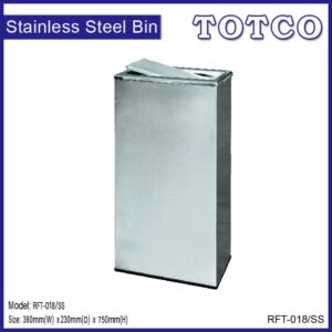 Stainless Steel Rectangular Bin Flip Top Bin RFT-018/SS