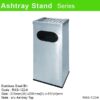 Stainless Steel Rectangular Bin Waste Bin c/w Ashtray Top-122/A