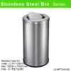 Stainless Steel Round Waste Bin c/w Flip Top -086/SS