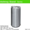 Stainless Steel Round Waste Bin c/w Half Ashtray & Half Swing Top RAB-118/H