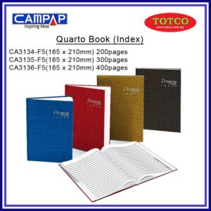 Campap Index Quarto Book 70gsm