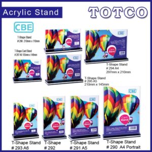 CBE Acrylic Stand (T Shape) A4 / A5 / A6 / DL