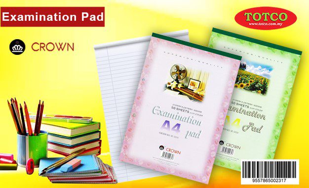 Crown Exam Pad A4 50gsm (50 sheets)