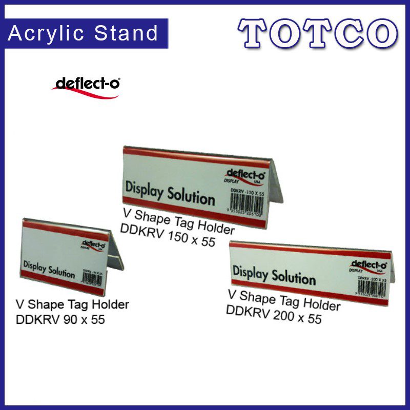 Deflect-O Acrylic Tag Holder (V Shape)