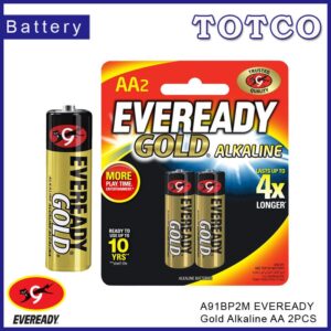 Eveready Gold Alkaline A91BP2M AA Battery 2PC