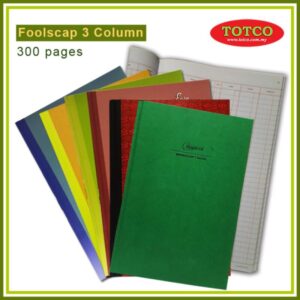 Foolscap Book 3 column (300 pages)