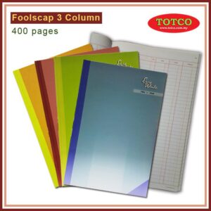 Foolscap Book 3 column (400 pages)