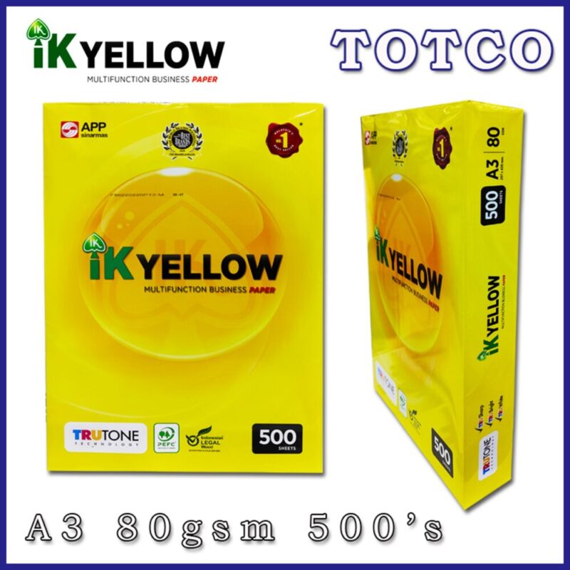 IK Yellow A3 Copier Paper 500's