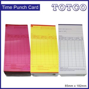 Time Punch Card (Pink / White / Yellow)