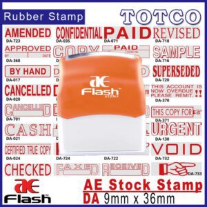 AE Flash Stock Stamp (9 x 36mm)