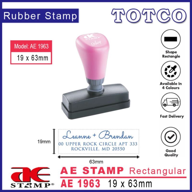 AE Stamp Rectangular (19 x 63mm) AE1963