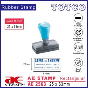 AE Stamp Rectangular (25 x 63mm) AE2563