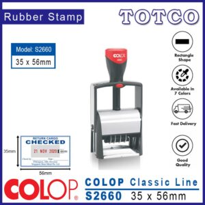 Colop Classic Line Date Stamp (35 x 56mm) S2660