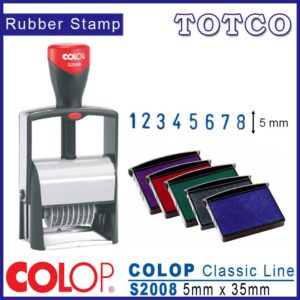 Colop Classic Line Numbering Stamp 5mm (8 digits) S2008