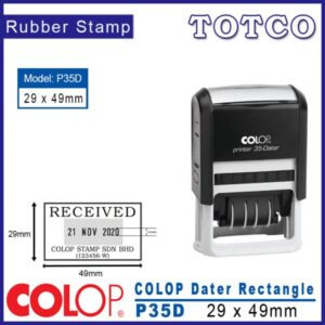 Colop Date Stamp (29 x 49mm) P35D