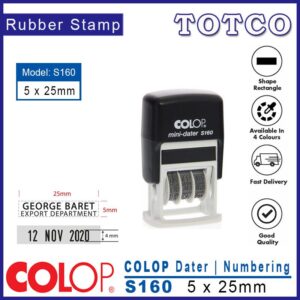 Colop Date Stamp (5 x 25mm) S160