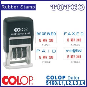 Colop Date Stamp (Received / Paid / Faxed / e-m@iled) S160/L
