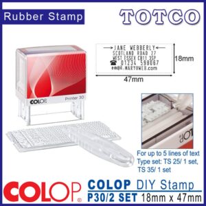 Colop DIY Stamp (18 x 47mm) P30/2 SET