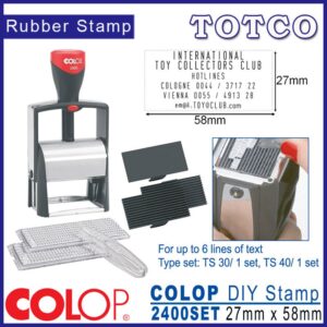 Colop DIY Stamp with Exchangeable Plates (27 x 58mm) 2400SET