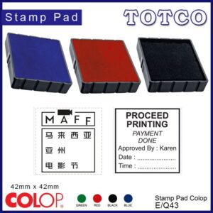Colop Ink Pad Refill (42 x 42mm) E/Q43