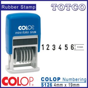 Colop Numbering Stamp 4mm (6 digits) S126