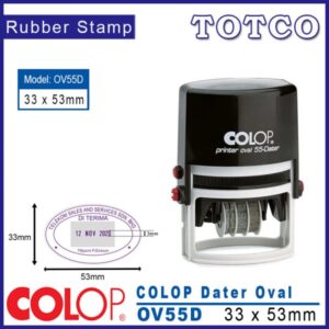Colop Oval Date Stamp (33 x 53mm) OV55D