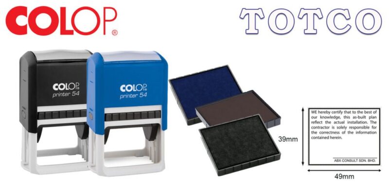 Colop Rectangular Stamp (39 x 49mm) P54