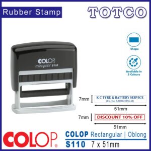 Colop Rectangular Stamp (7 x 51mm) S110