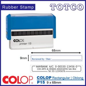 Colop Rectangular Stamp (9 x 68mm) P15