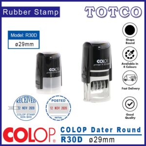 Colop Round Date Stamp (Ø29mm) R30D