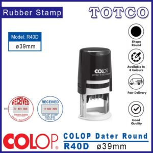 Colop Round Date Stamp (Ø39mm) R40D