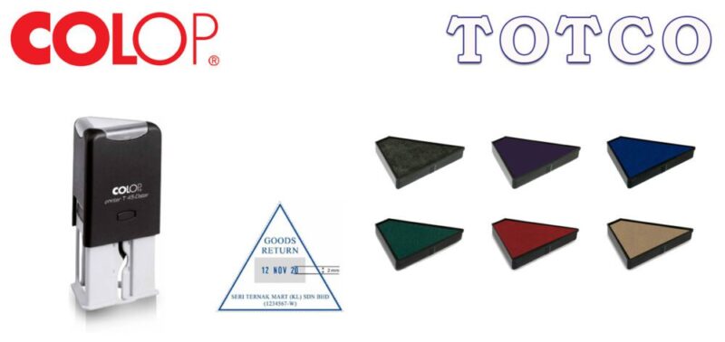 Colop Triangle Date Stamp (44 x 44 x 44mm) T45D