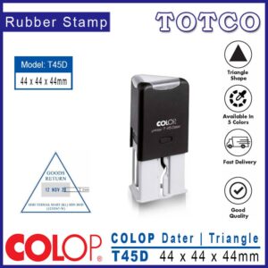 Colop Triangle Date Stamp (44 x 44 x 44mm) T45D