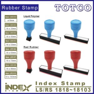 Index Stamp 18mm (Red Rubber / Liquid Polymer)