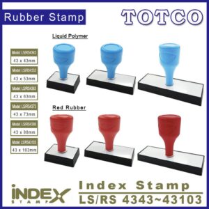 Index Stamp 43mm (Red Rubber / Liquid Polymer)