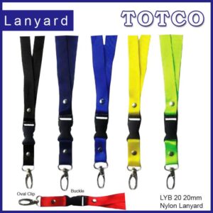 Lanyard 20mm Oval Clip with Buckle