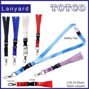 Lanyard 20mm Oval Clip with Buckle , Safety Clip