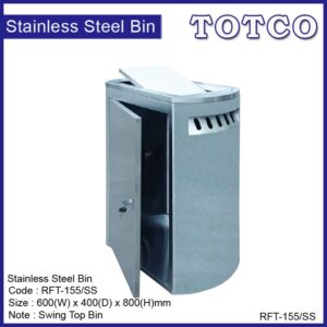 Stainless Steel Rectangular Waste Bin RFT-155/SS