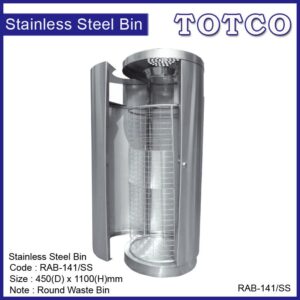 Stainless Steel Round Waste Bin RAB-141/SS