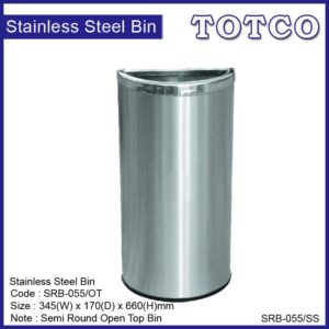 Stainless Steel Semi Round Bin