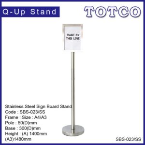 Stainless Steel Sign Board Stand A3/A4 SBS-023/SS