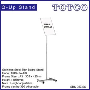 Stainless Steel Sign Board Stand A3 SBS-057/SS