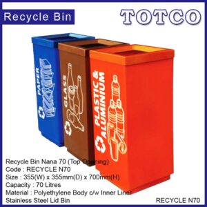 Stainless Steel Top Opening RECYCLE NANA 70