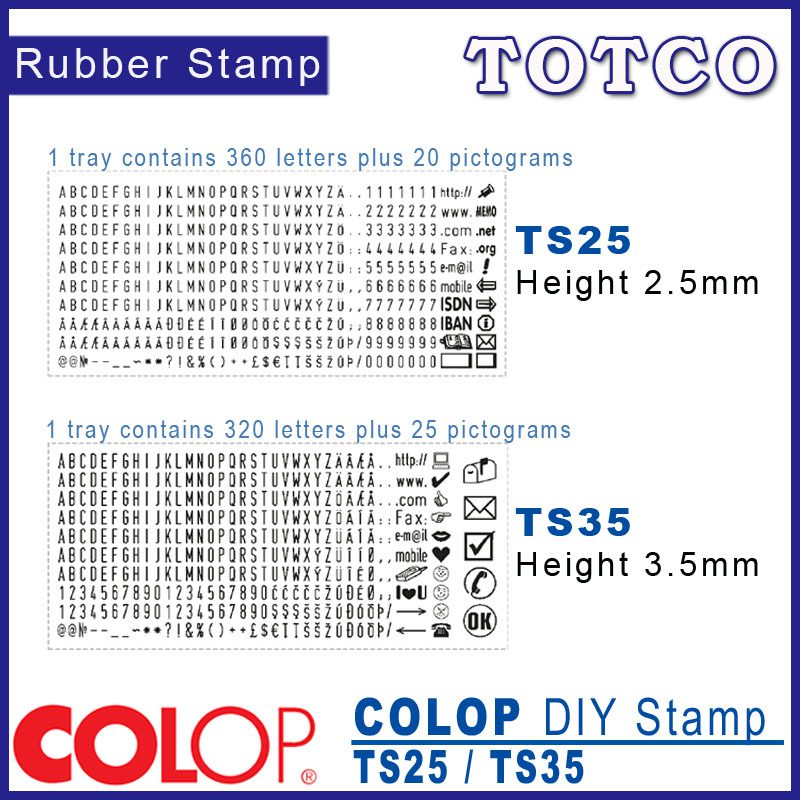 Textplate for Colop DIY Stamp TS25 / TS35 / TS30 / TS40