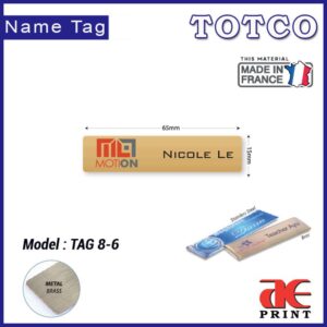 Brass Name Tag TAG8-6 (65 x 15mm)