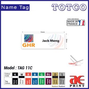 Colour Name Tag 11C (75 x 30mm)