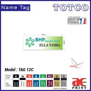 Colour Name Tag 12C (75 x 25mm)