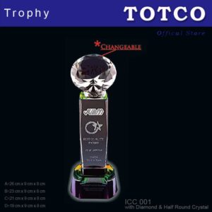 Crystal 3D & 2D Inner Laser Series ICC 001 with Diamond & Half Round Crystal