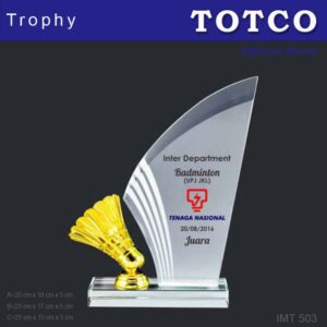 Crystal With Metal Trophy IMT 503