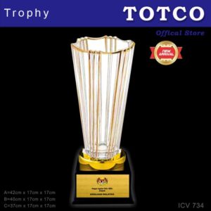 Elegant Golden Crystal Vase ICV 734